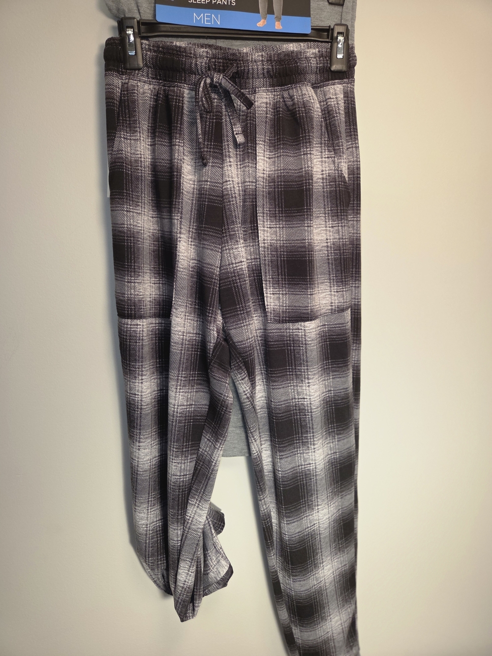 Kohl's Men’s Black and Gray Plaid Jogger Pants. Pack Of Two.